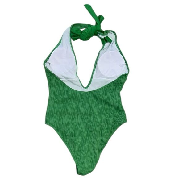 Zaful Green One Piece Halter Back Swimsuit(Size Small) - Picture 3 of 7